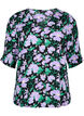  Viskosebluse mit Knöpfen, Black Small Flower, Packshot image number 0