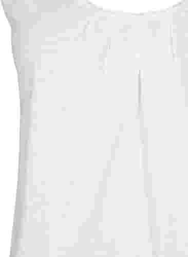 Top aus Baumwolle mit Spitzenbesatz, Bright White, Packshot image number 2