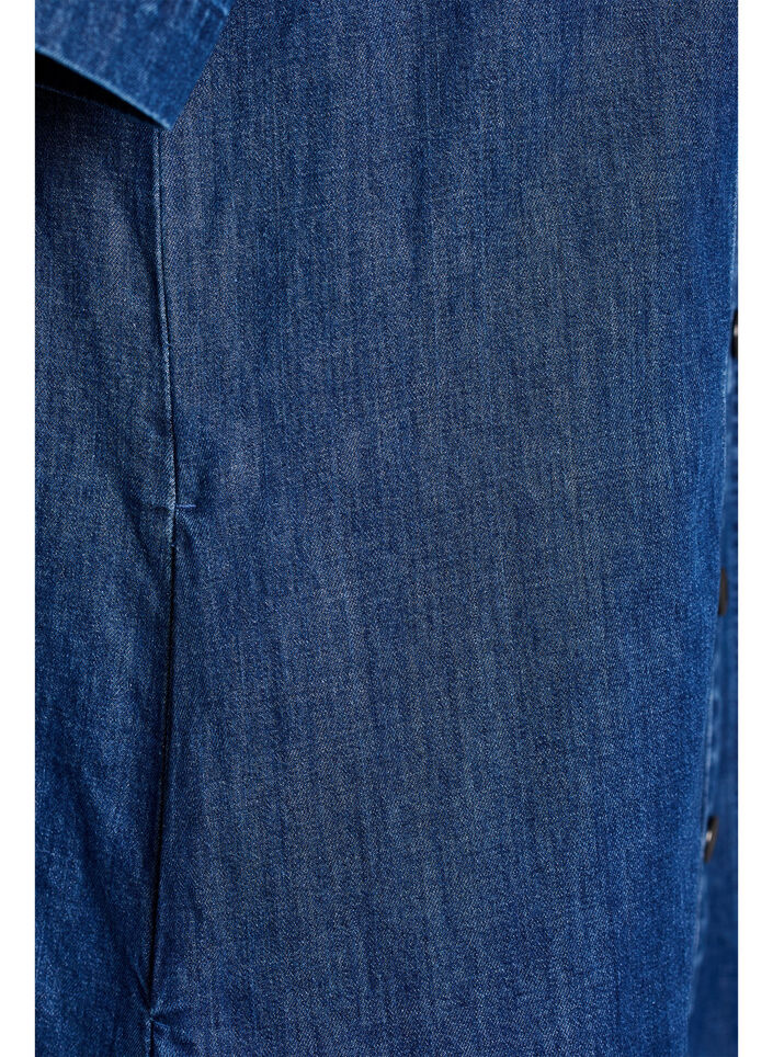 Midi-langes jeanshemdkleid, Blau, Packshot image number 3