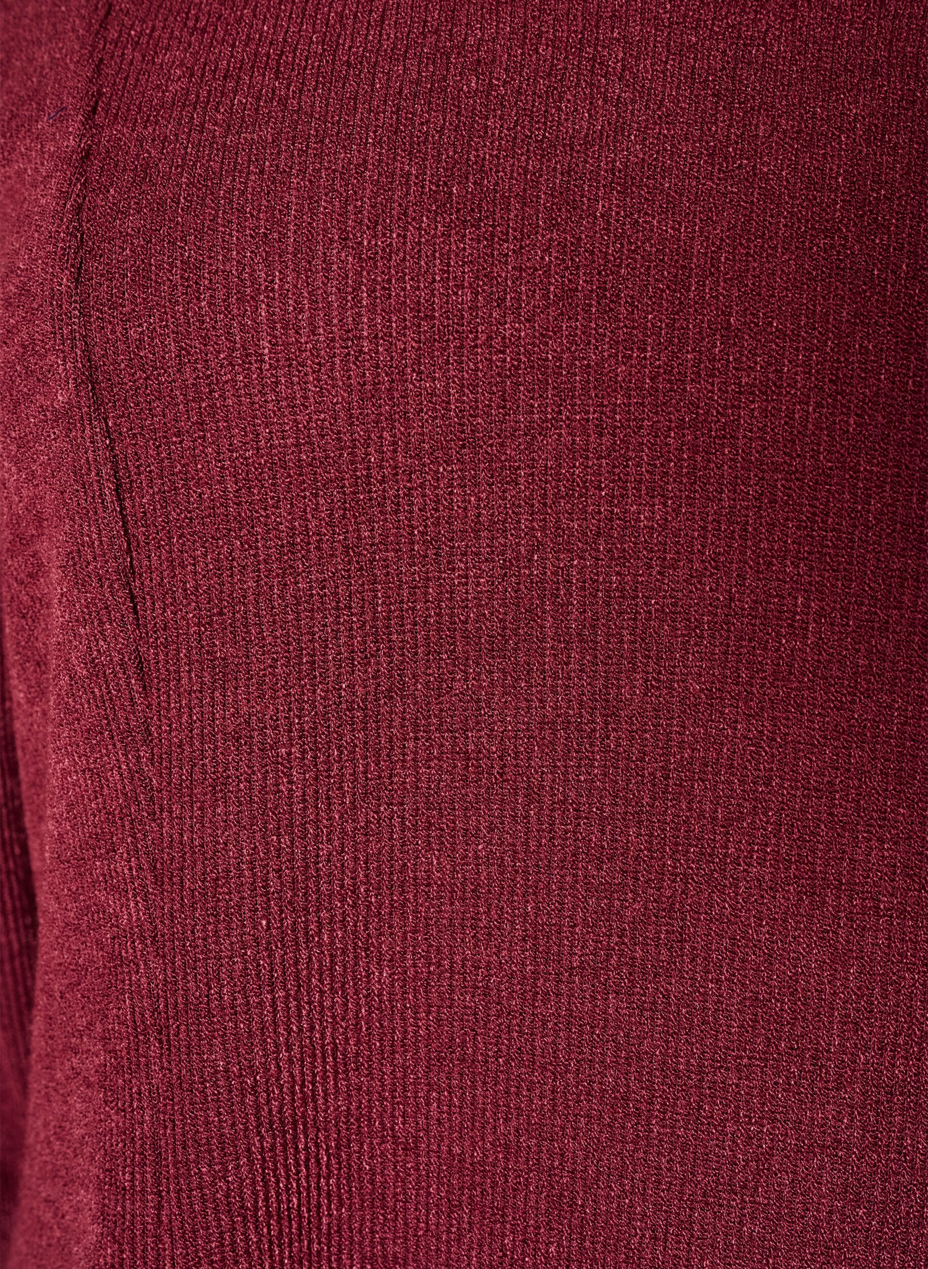 ZizziBluse aus Jersey mit gerippter Struktur und A-Linien-Passform, Rot, Packshot image number 2