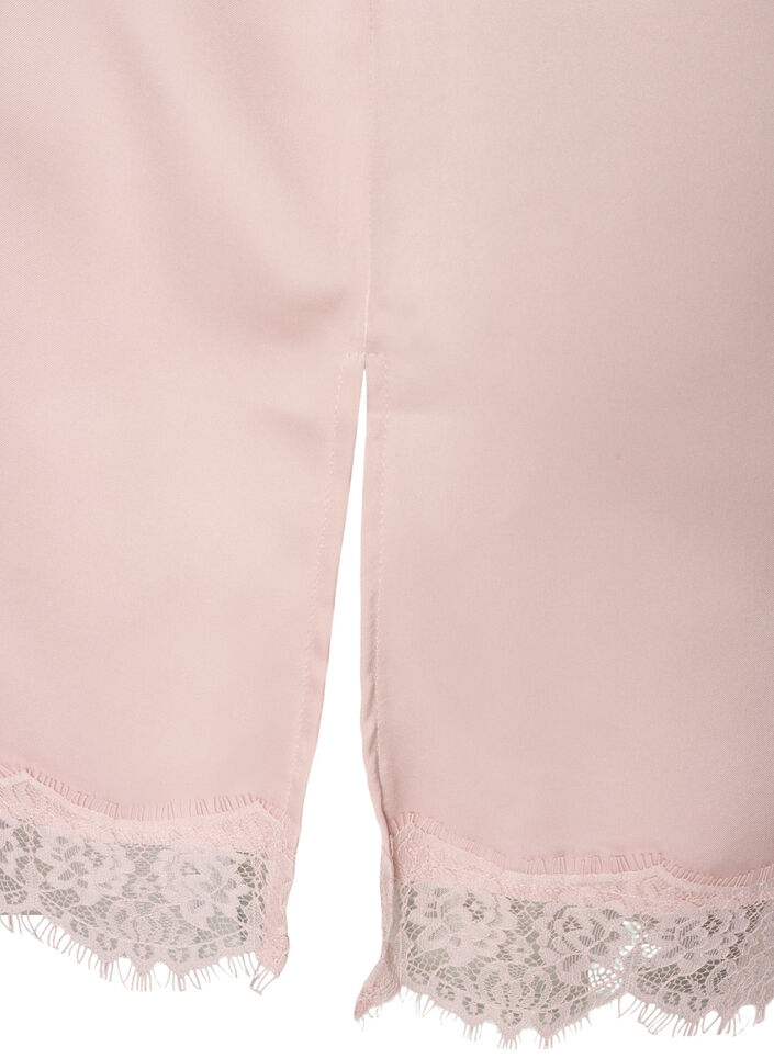 Langes Top aus Satin mit Spitzen, 9990, Packshot image number 3