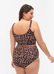 Bikini-Hose mit Print und hoher Taille, Autentic Leopard, Model image number 1