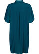 Kurzärmeliges Hemdblusenkleid mit gepunktetem Muster, Deep Teal, Packshot image number 1