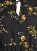 Geblümtes Kleid mit Bindeverschluss, Schwarz, Packshot image number 2