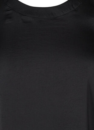 Langarm Bluse mit Rundhalsausschnitt, Black, Packshot image number 2