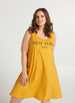 Kleid mit A-Linie, Mineral Yellow NY, Model image number 0