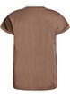Kurz&auml;rmliges T-Shirt aus einer Baumwollmischung, Braun, Packshot image number 1