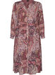 Midikleid mit Paisley-Muster und elastischem Bund, Lila, Packshot image number 0
