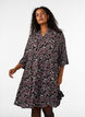 Kurzes A-Linien-Kleid aus Jersey mit Allover-Print, Dunkles Bordeaux, Model image number 0