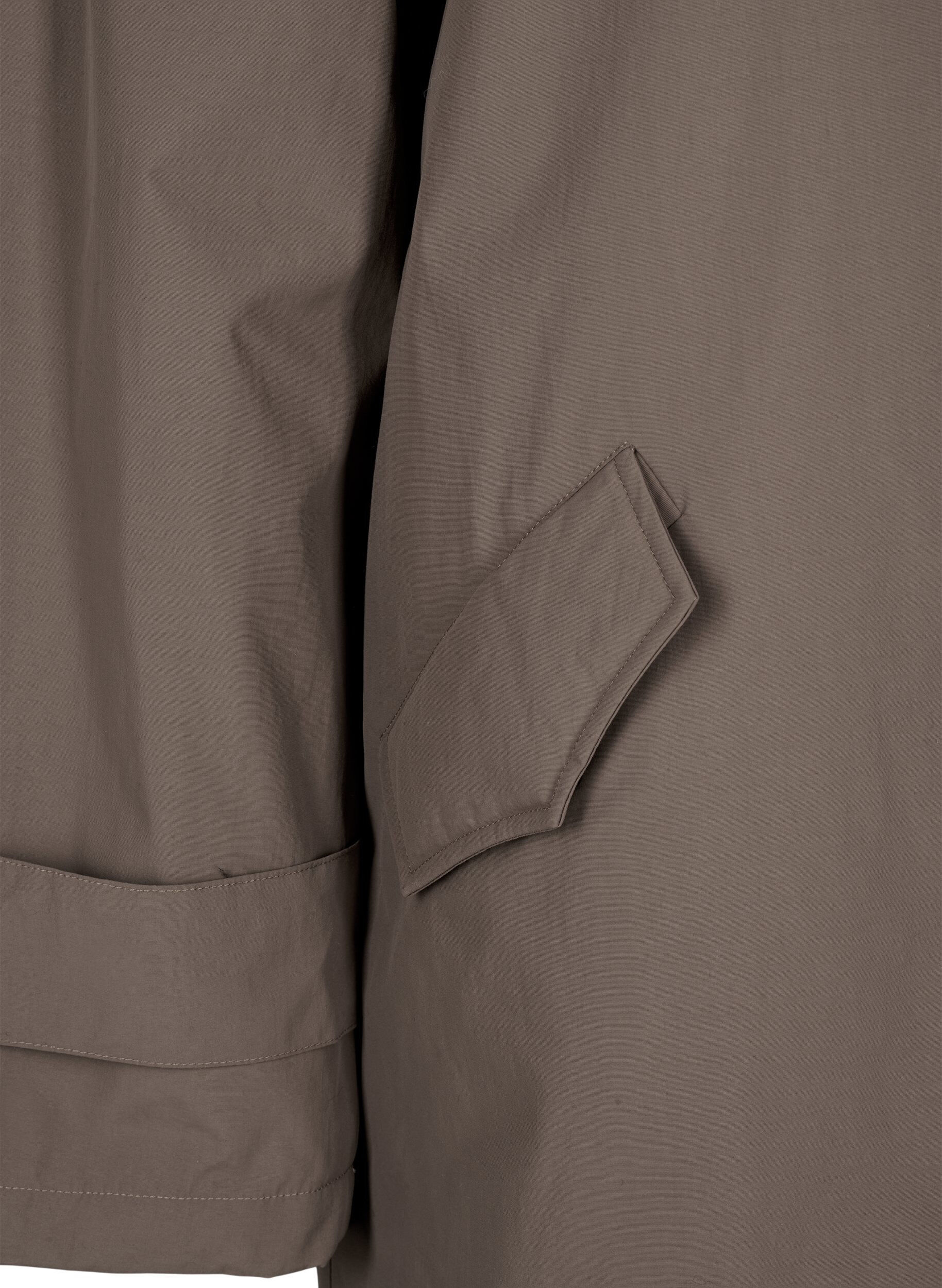 Zizzi&Uuml;bergangsmantel mit Samtkragen und Taschen, Chocolate Chip, Packshot image number 3