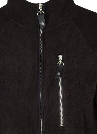 Fleece Cardigan mit Reißverschluss, Black, Packshot image number 2