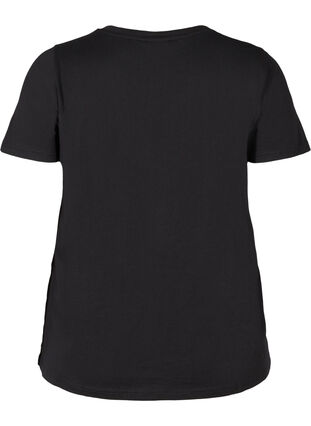 Baumwoll-T-Shirt mit Pailletten, Black, Packshot image number 1