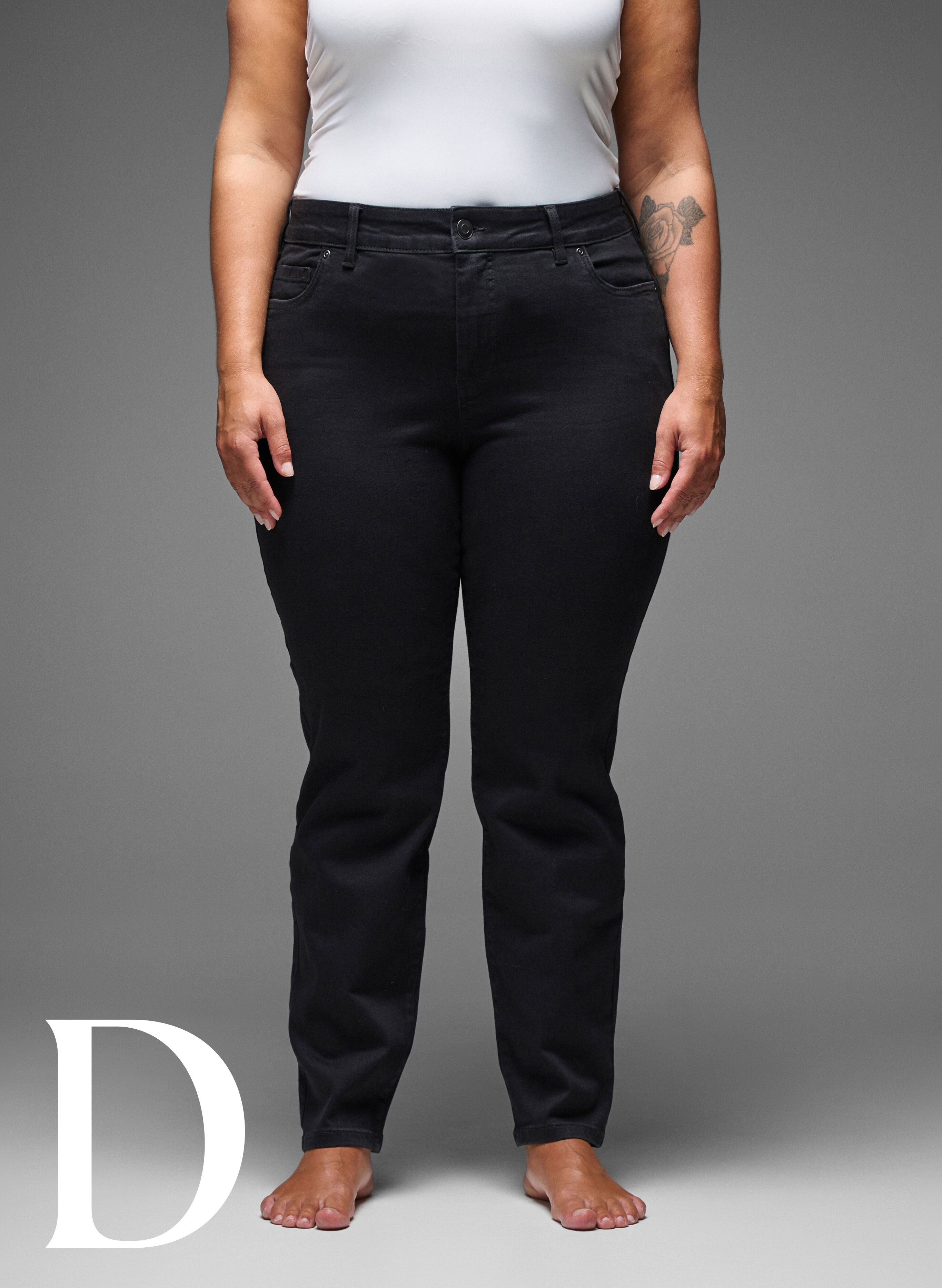 ZizziSlim fit Jeans mit normaler Taille, Black, Model image number 8