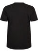 T-Shirt aus Baumwolle mit Textprint, Schwarz, Packshot image number 1