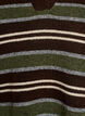 Strickbluse mit Streifen und Polokragen, Braun, Packshot image number 2