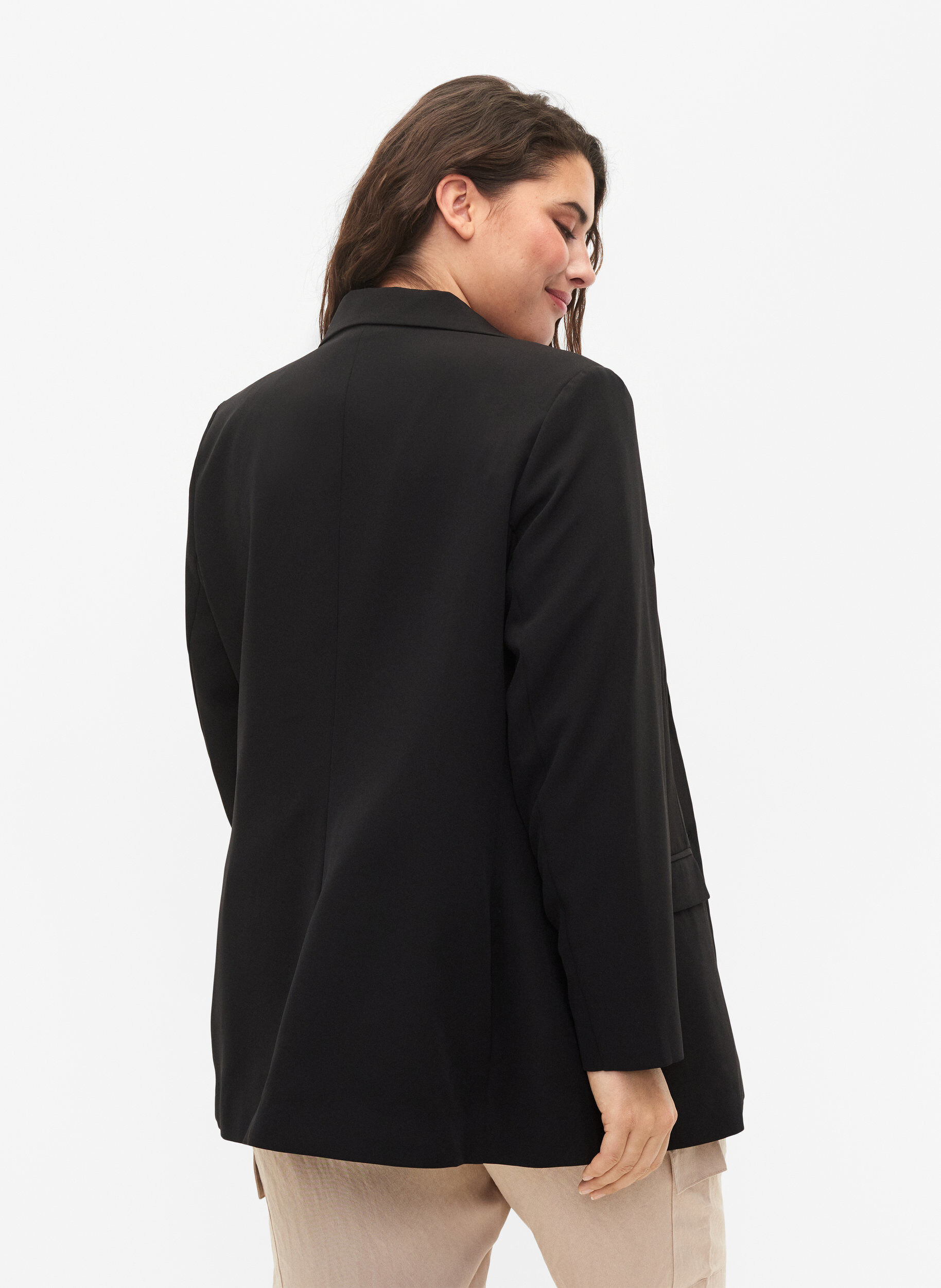 ZizziKlassischer Blazer mit Knopfverschluss, Black, Model image number 1
