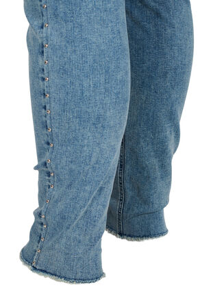 Cropped Amy Jeans mit Nieten in der Seitennaht, L.Blue Stone Wash, Packshot image number 3
