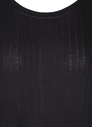 Langarm Bluse mit Struktur, Black, Packshot image number 2
