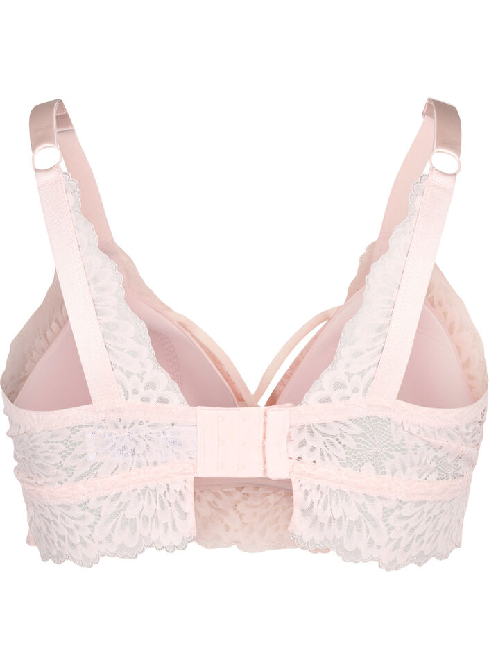 Bralette mit String-Detail und weicher Polsterung, Peach Blush, Packshot image number 1