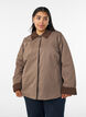 Leicht wattierte Jacke mit Cordkragen, Braun, Model image number 0