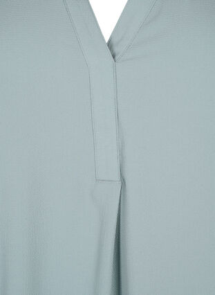Kurzärmelige Bluse mit V-Ausschnitt, Chinois Green, Packshot image number 2