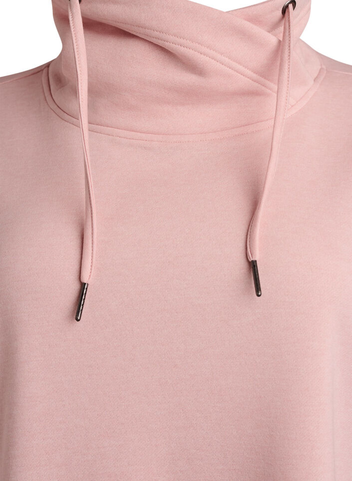 Kurzes Sweatshirtkleid mit Stehkragen und Taschen, Rot, Packshot image number 2