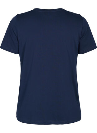 Kurzarm T-Shirt mit Print, Navy Blazer BG, Packshot image number 1