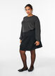 Bluse mit Fischgr&auml;tenmuster und Glitzerfaden, Schwarz, Model image number 1