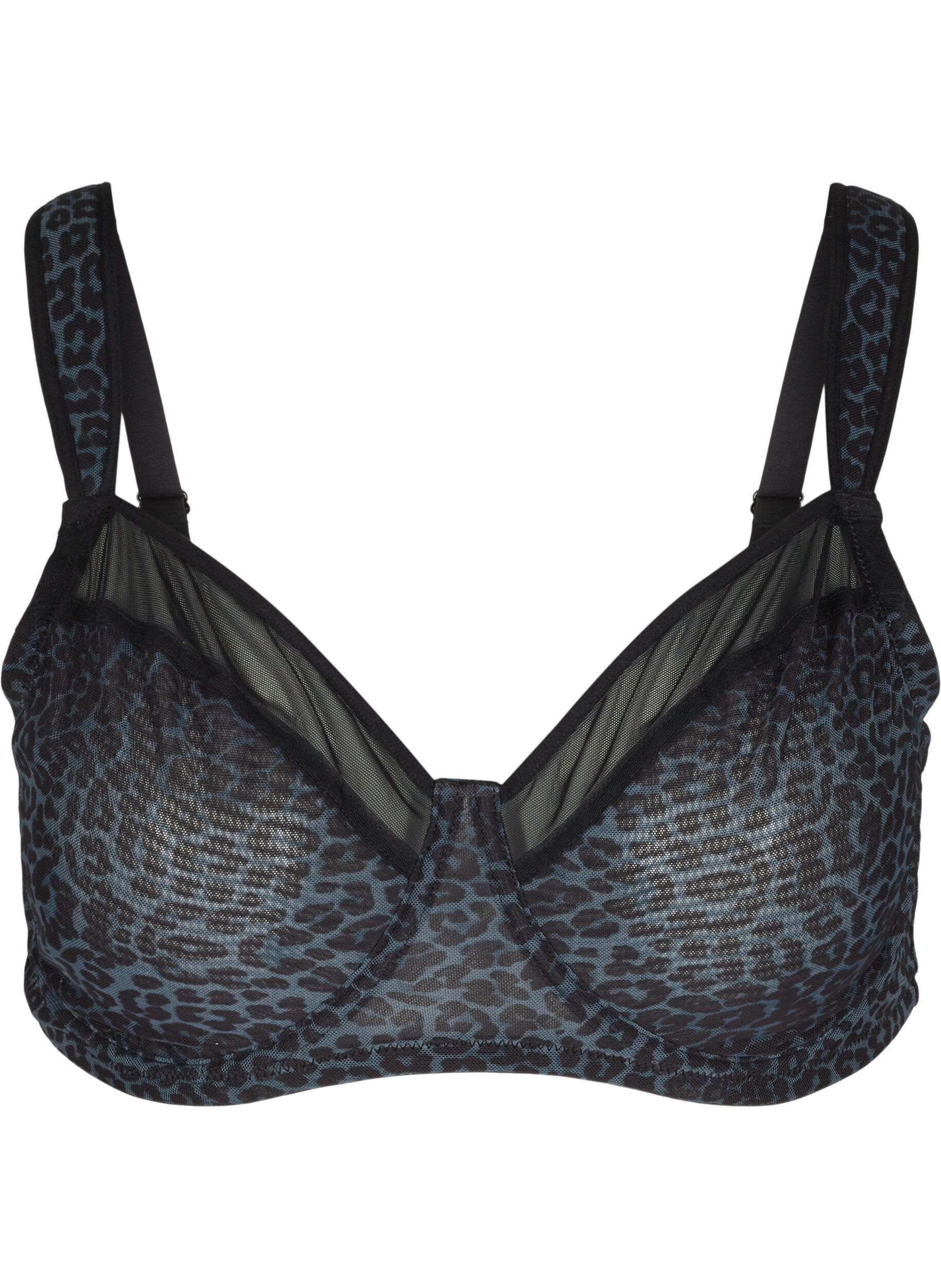 ZizziBH mit Blumenprint und Mesh, Grey Leopard, Packshot image number 0