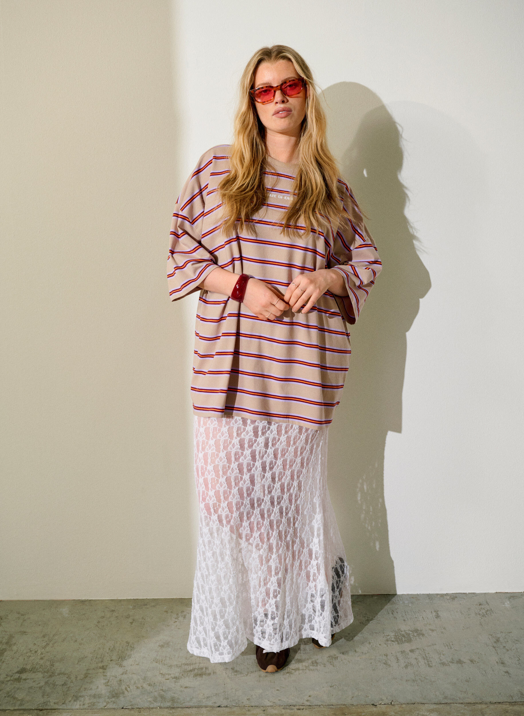 ZizziLanger Rock aus transparenter Spitze, Wei&szlig;, Image image number 0