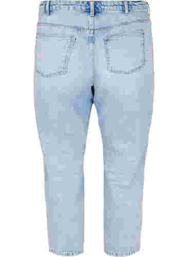 Cropped Vera Jeans mit Nieten, Light blue denim, Packshot image number 1