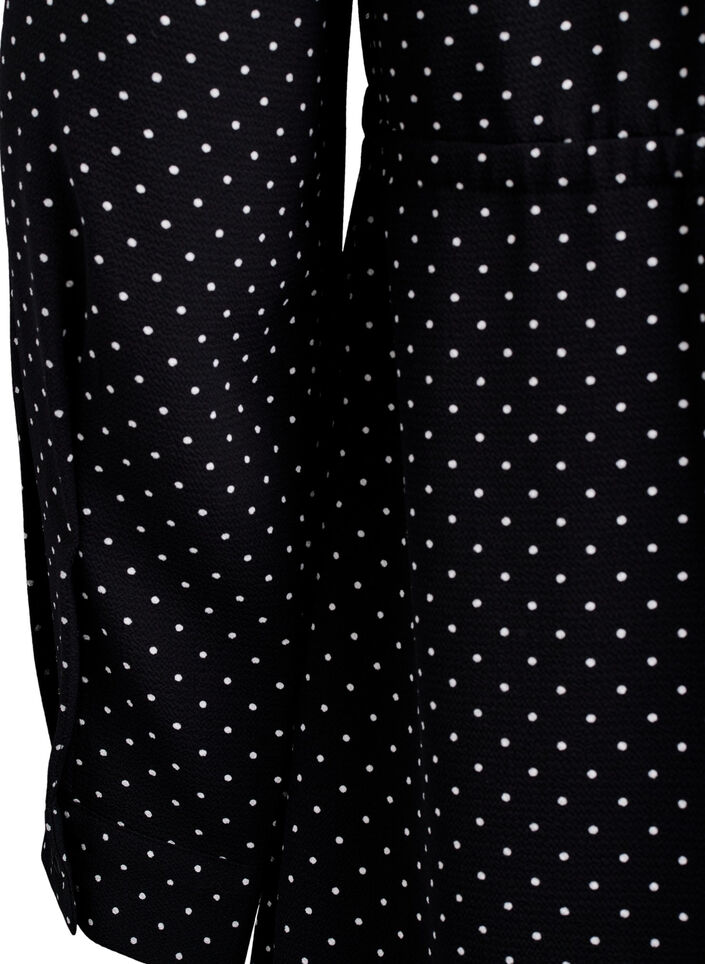 Knielanges Kleid mit Bindegürtel, Schwarz, Packshot image number 3