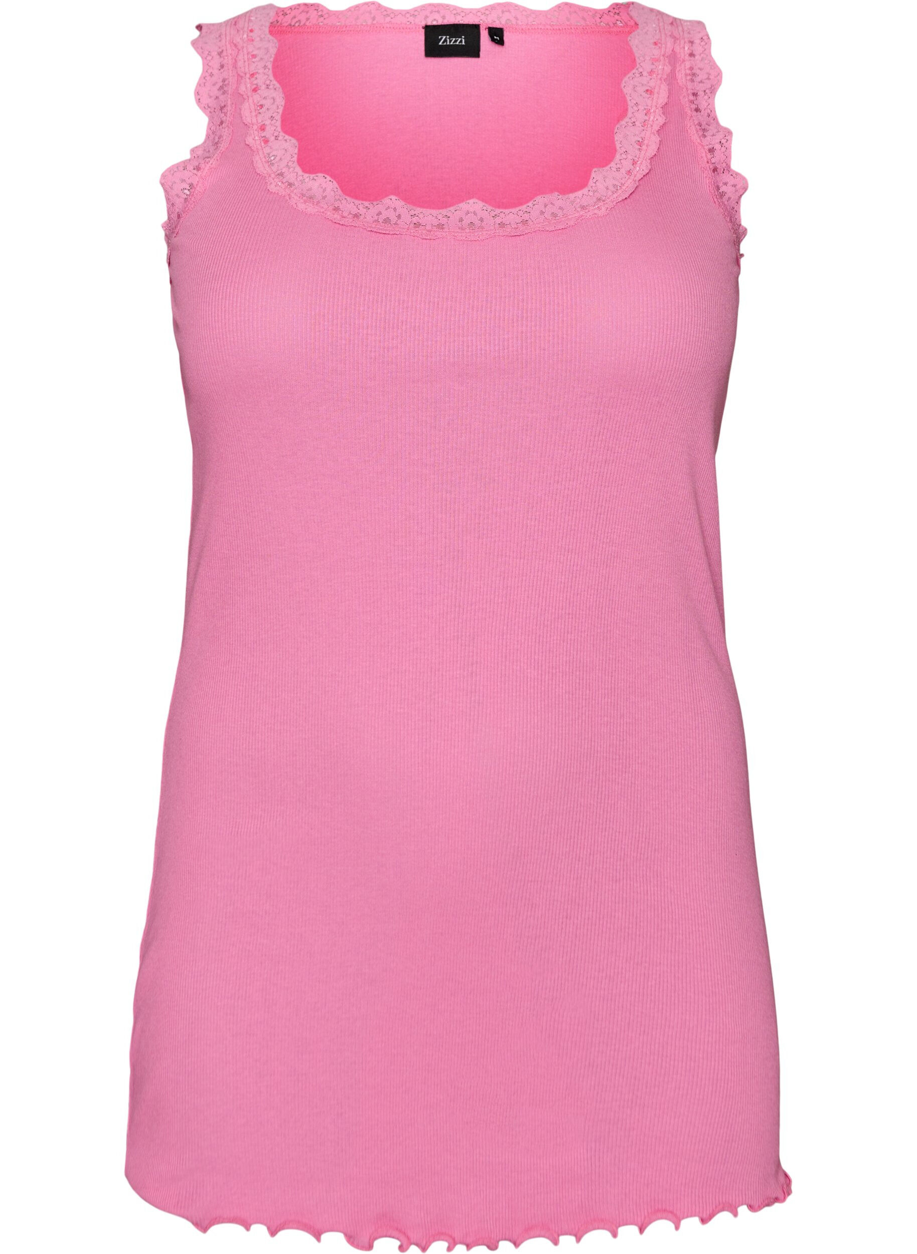 ZizziTop mit Spitzen, Pink, Packshot image number 0