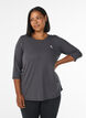 Trainingsshirt mit 3/4-&Auml;rmeln, Grau, Model image number 0