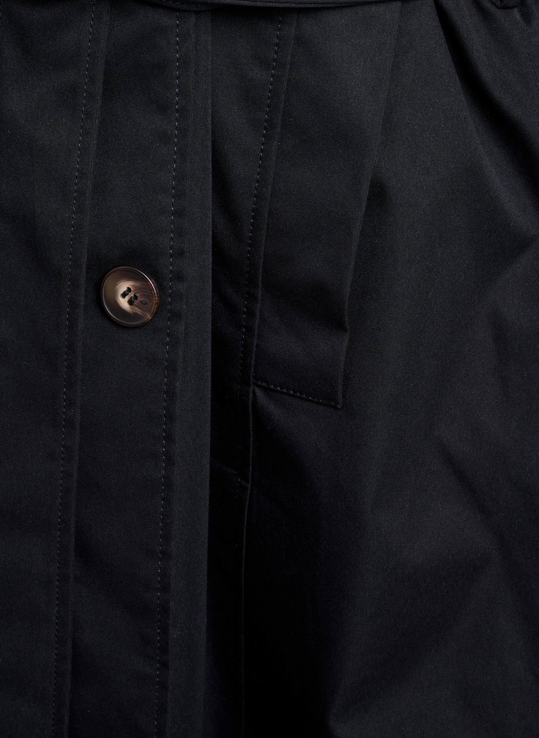 ZizziTrenchcoat in Midi-L&auml;nge mit G&uuml;rtel, Black, Packshot image number 3