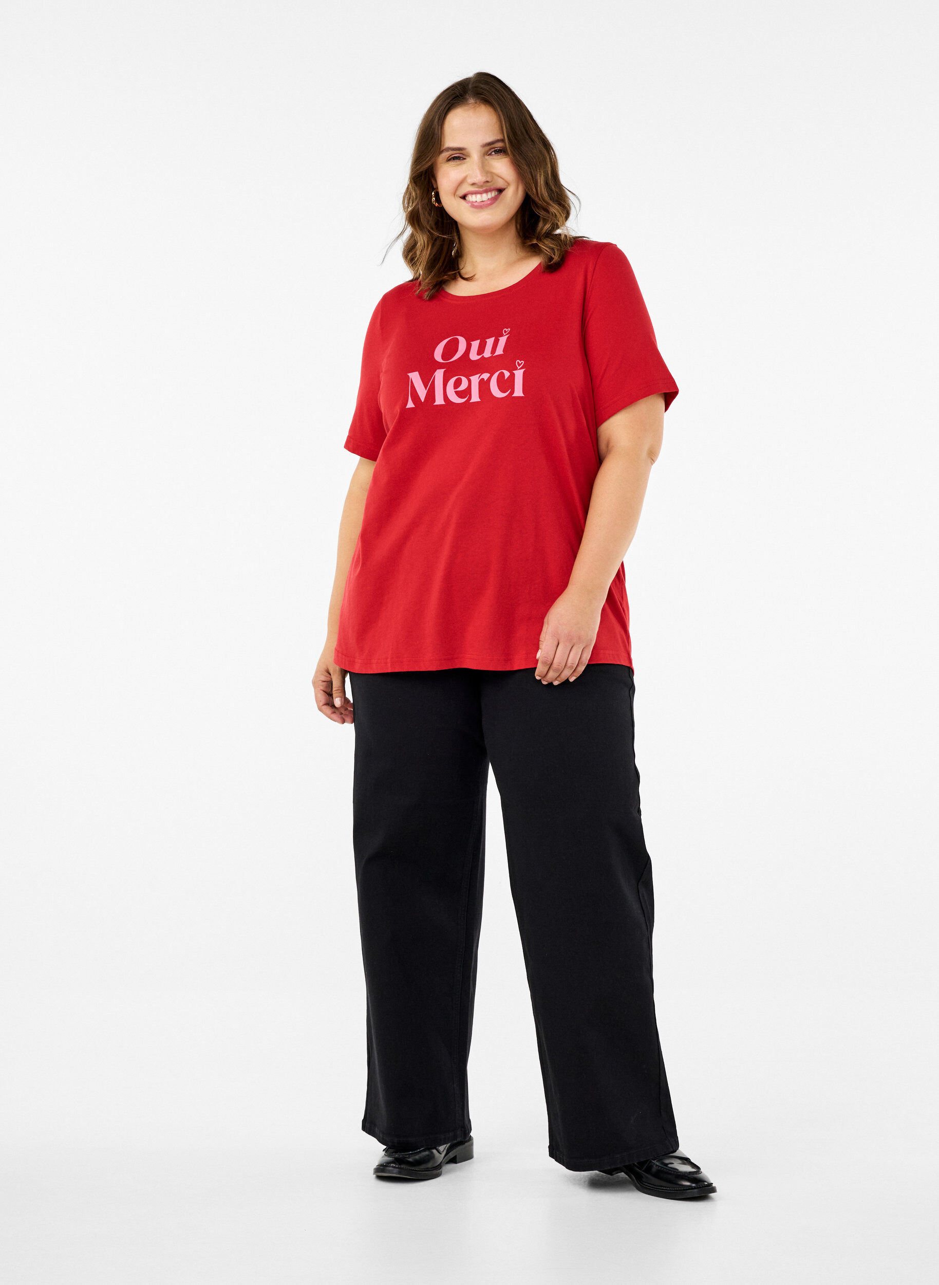 ZizziFLASH - T-Shirt mit Print, Rot, Model image number 1