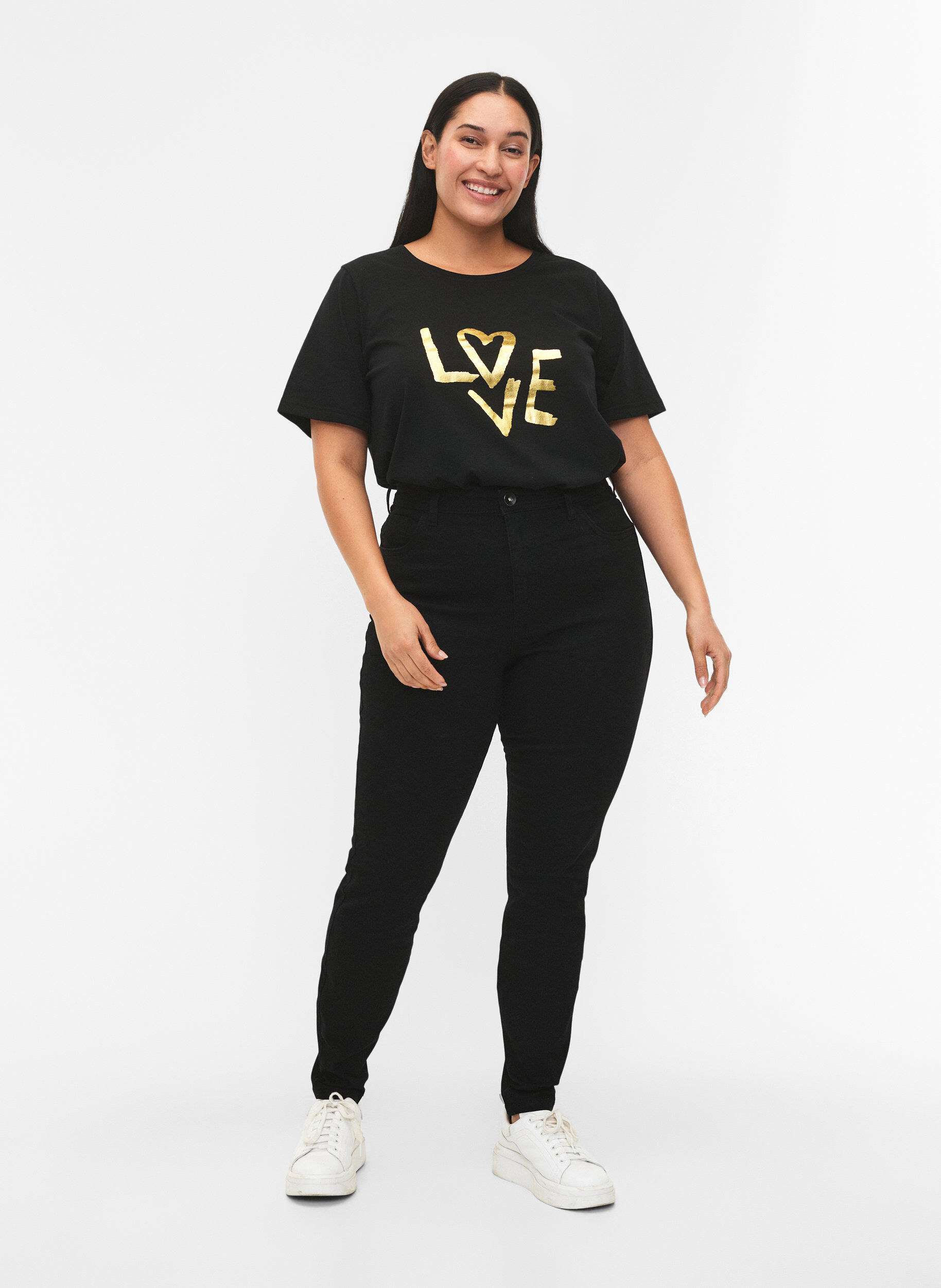 FLASH - Jeans mit Super Slim Fit, Schwarz, Model