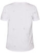 T-Shirt aus Bio-Baumwolle mit Herzen, Wei&szlig;, Packshot image number 1