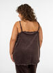Top aus Velours mit Spitzen, Braun, Model image number 2