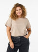 Basic-T-Shirt aus Baumwolle mit Rundhalsausschnitt, Beige, Model image number 0