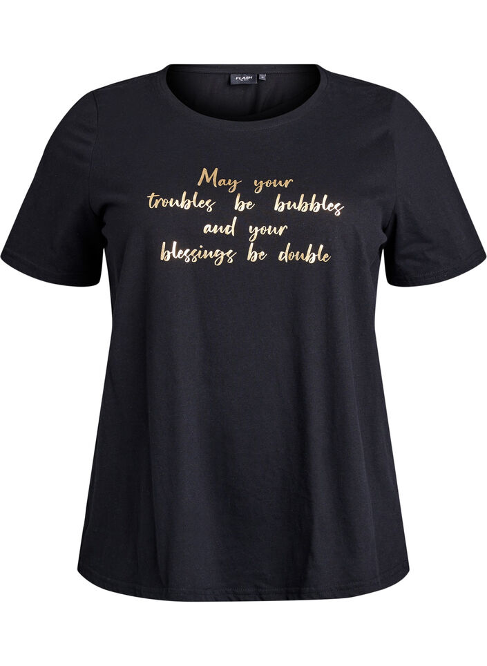 FLASH - T-Shirt mit Print, Schwarz, Packshot image number 0