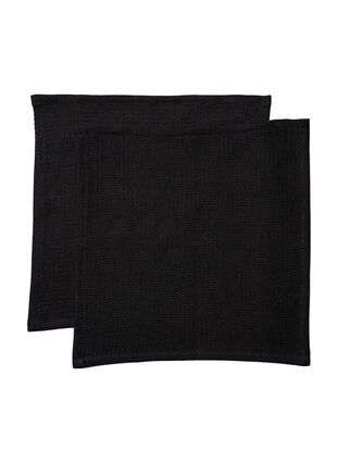 2er-Pack Abwaschtücher aus Baumwolle, Black, Packshot image number 0