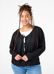 Strickjacke mit Bändern, Black, Model image number 0