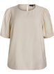 Bluse aus Viskose mit halben &Auml;rmeln, Beige, Packshot image number 0