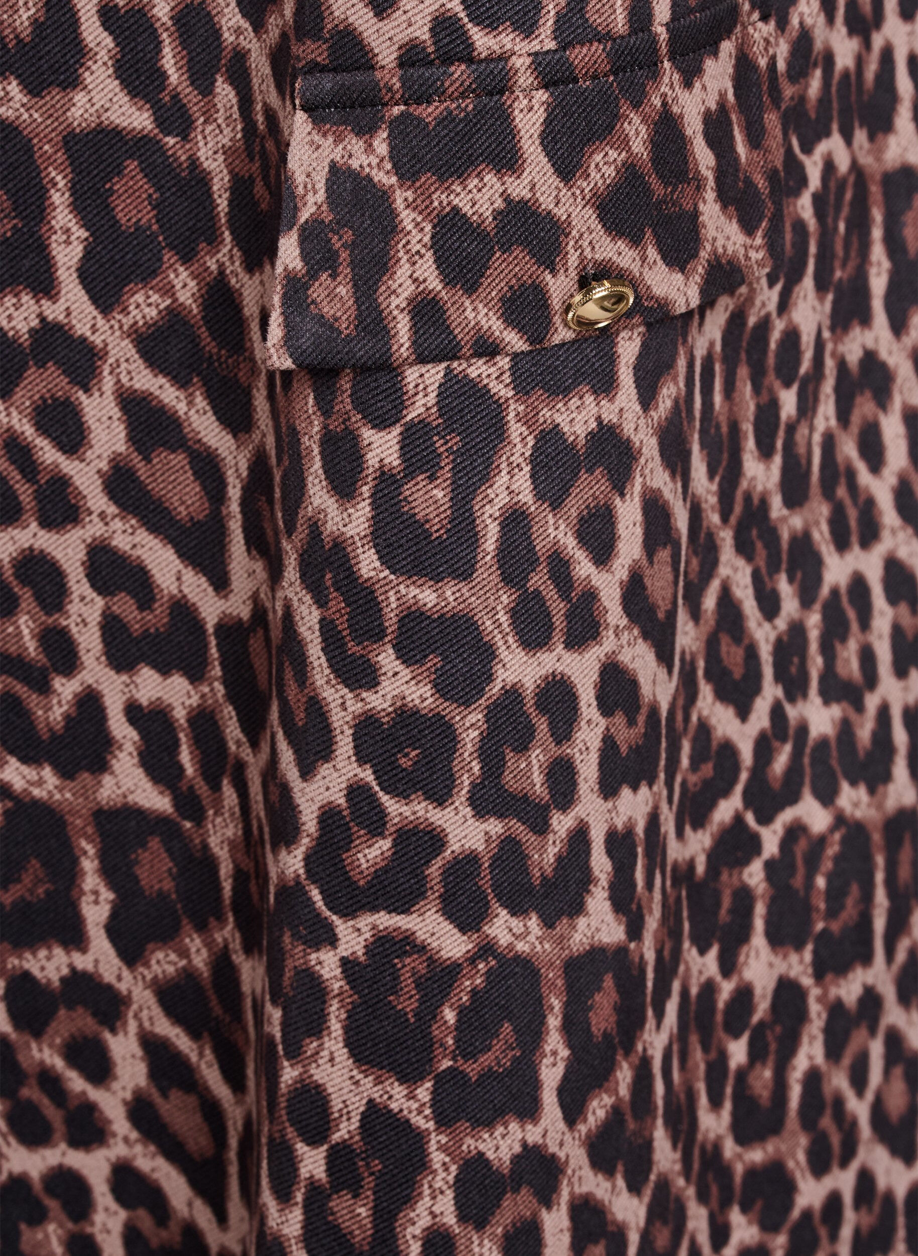 ZizziKurzes A-Linien-Kleid mit 7/8-&Auml;rmeln, Braun, Packshot image number 3