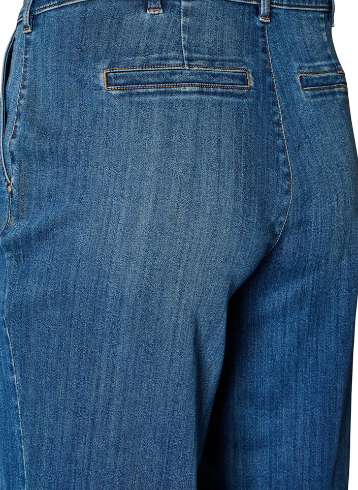 Myra Jeans in weiter Passform mit hoher Taille, Blau, Packshot image number 3