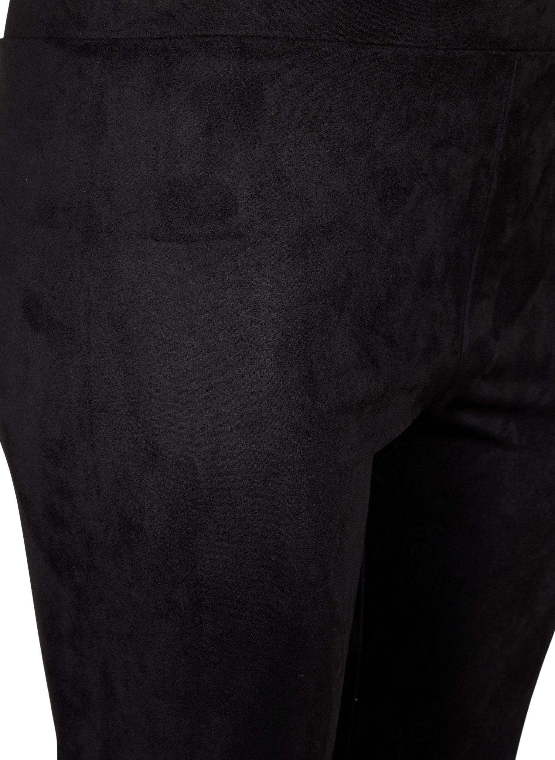 ZizziLeggings aus Veloursleder-Imitat, Black, Packshot image number 2