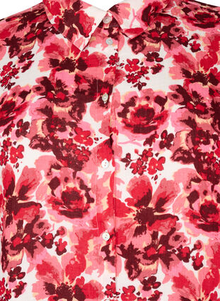 Langes Shirt mit Allover-Druck, Pink AOP Flower, Packshot image number 2