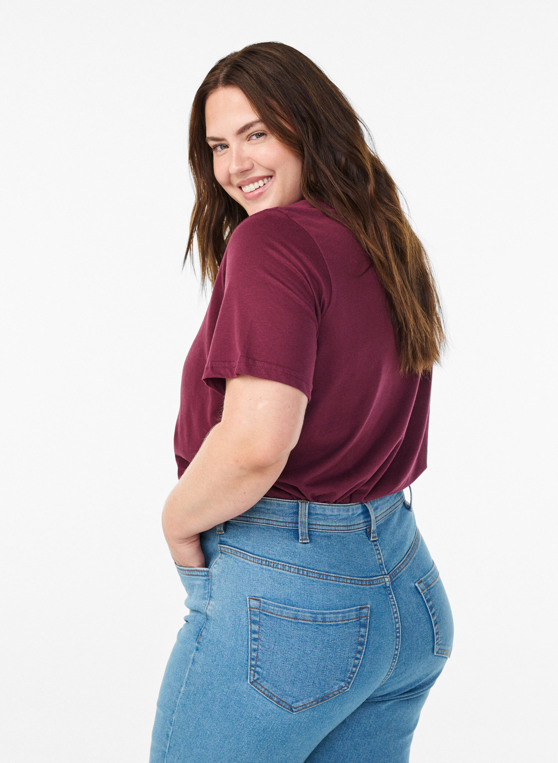 ZizziFLASH - T-Shirt mit Print, Rot, Model image number 2