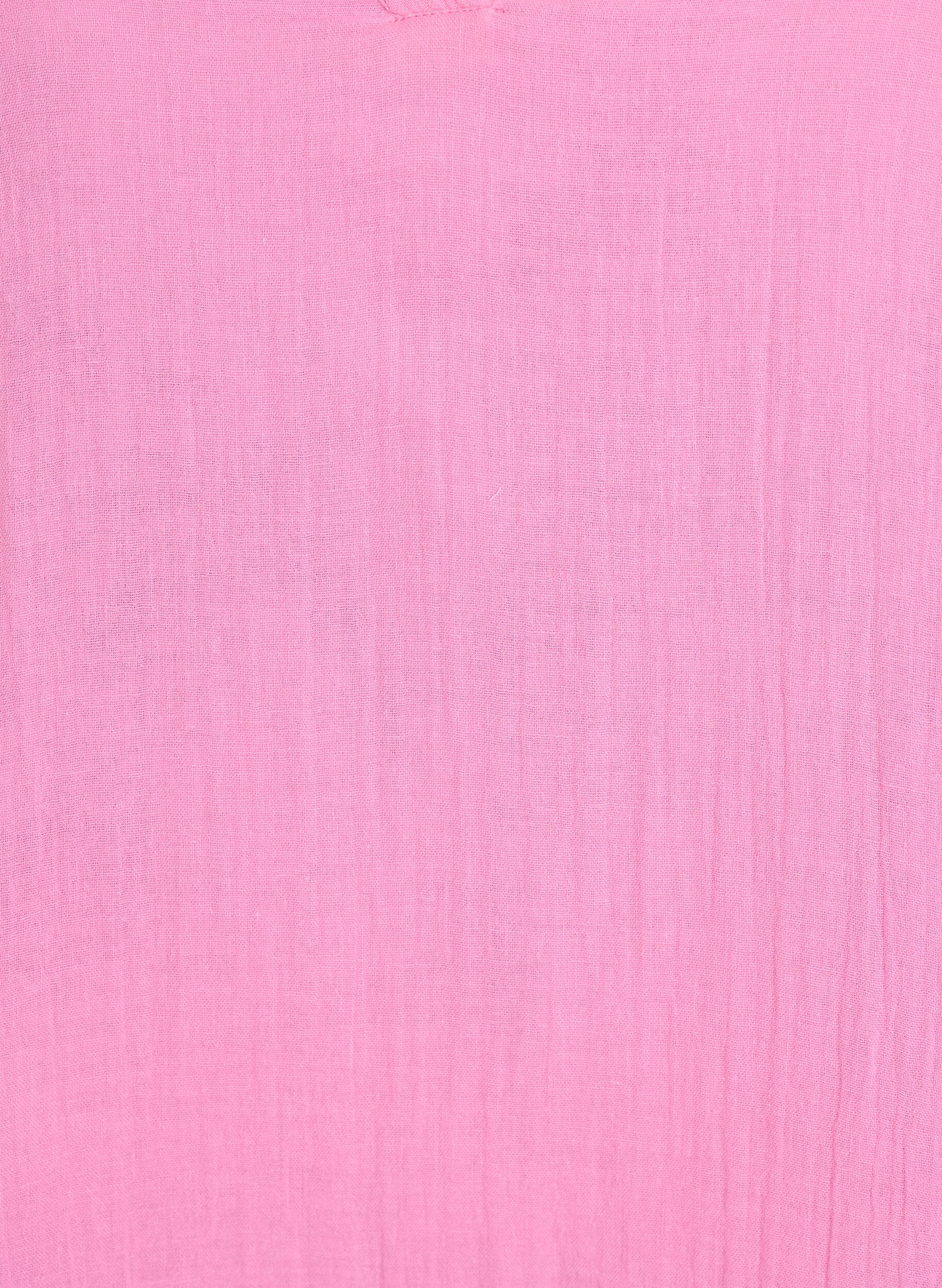 ZizziKurzes A-Linien-Kleid aus Baumwollmusselin, Pink, Packshot image number 2